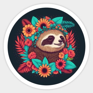 Sloth's Happy Mood: Cool and Adorable Sticker Sticker